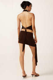 Cecilia Mini Skirt - Brown