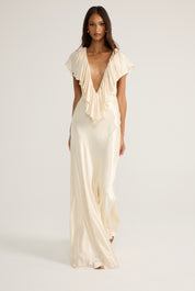 Clover Gown - Satin Cream