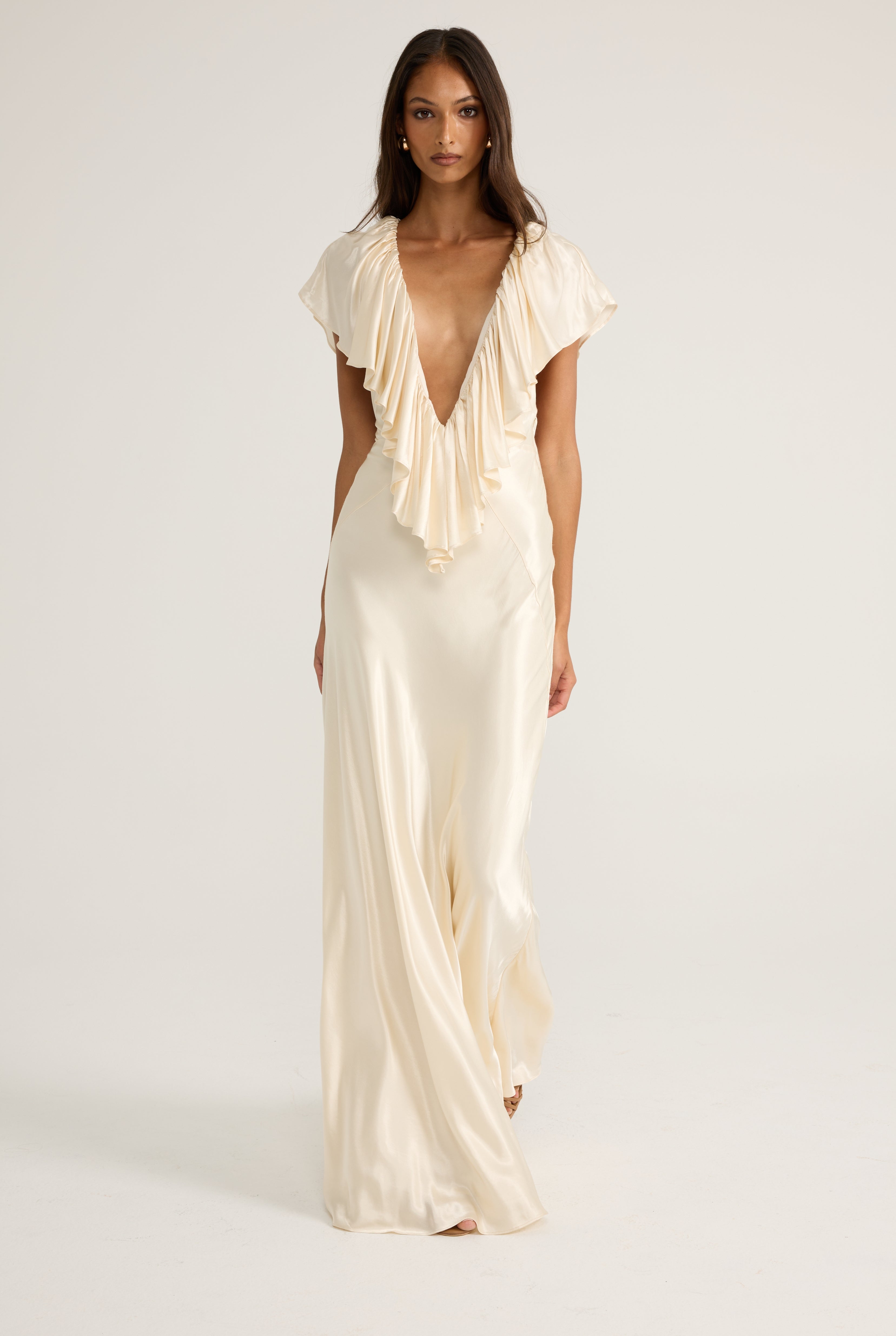 Clover Gown - Satin Cream