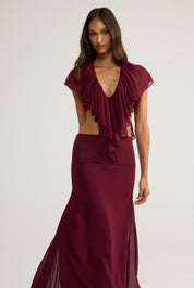 Clover Top - Burgundy