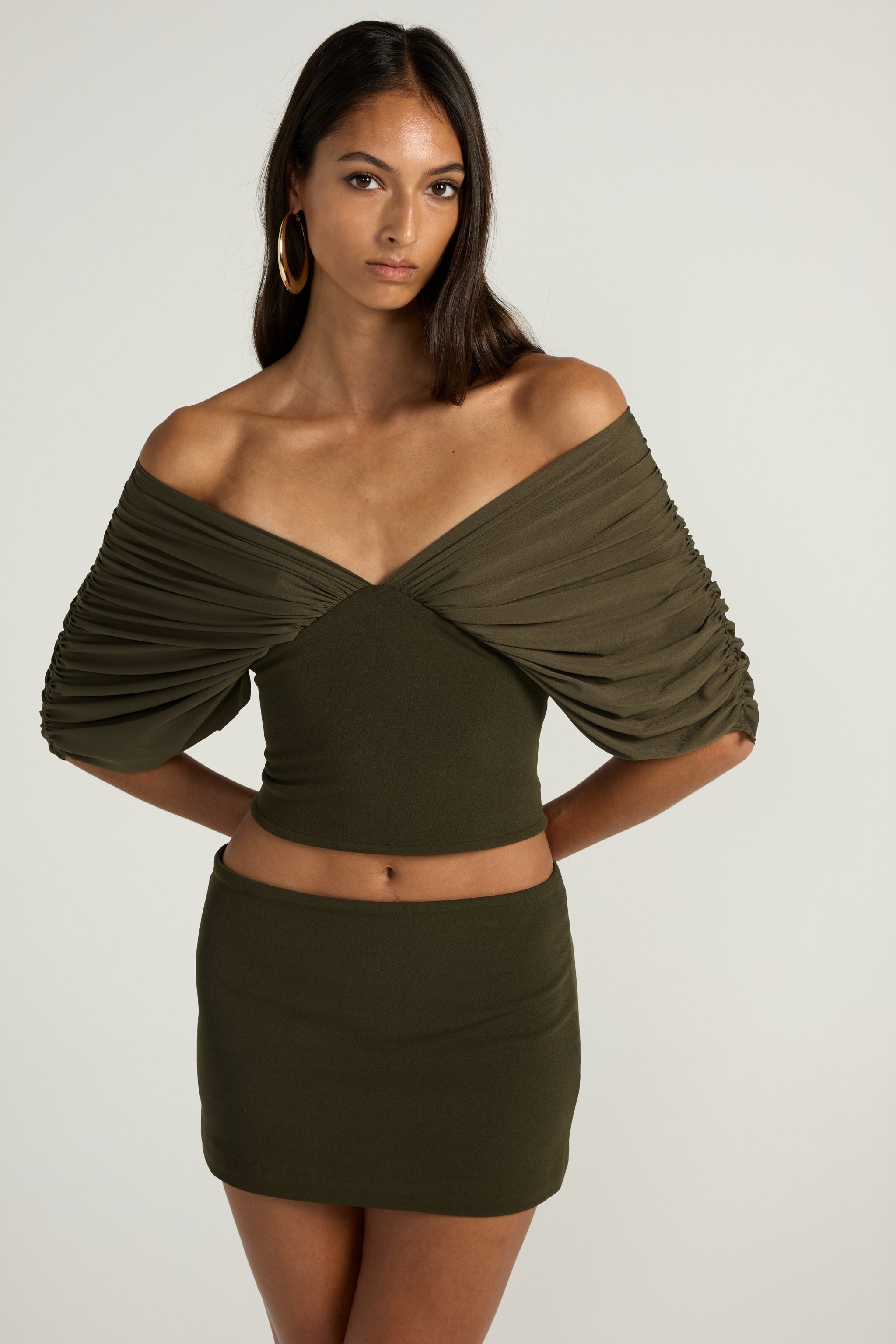 Neve Mini Skirt - Olive