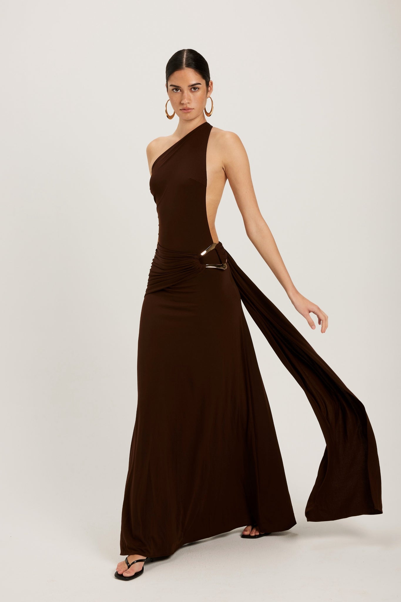 Gaia Gown - Brown ance gria Gaia Gown - Brown ance gria