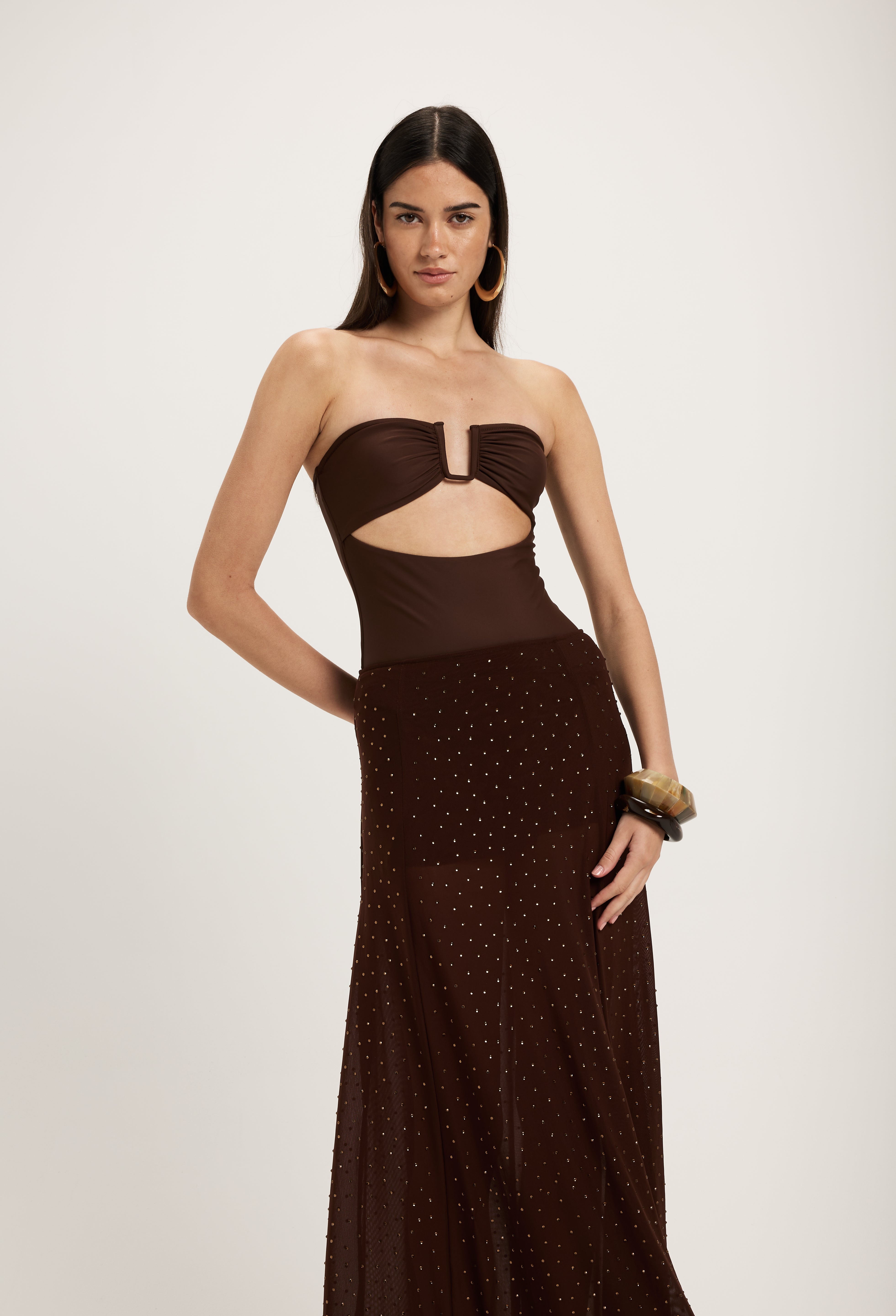 dressy swimsuit top brown dress Rhodes Top Zebra Brown Vacay Swimwear USA