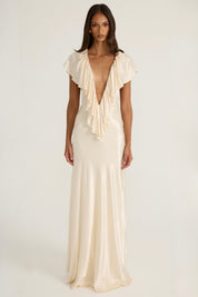 Clover Gown - Satin Cream