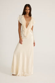 Clover Gown - Satin Cream