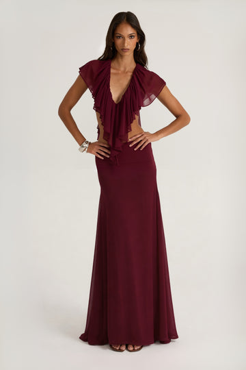 Clover Skirt - Burgundy
