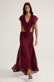 Clover Skirt - Burgundy