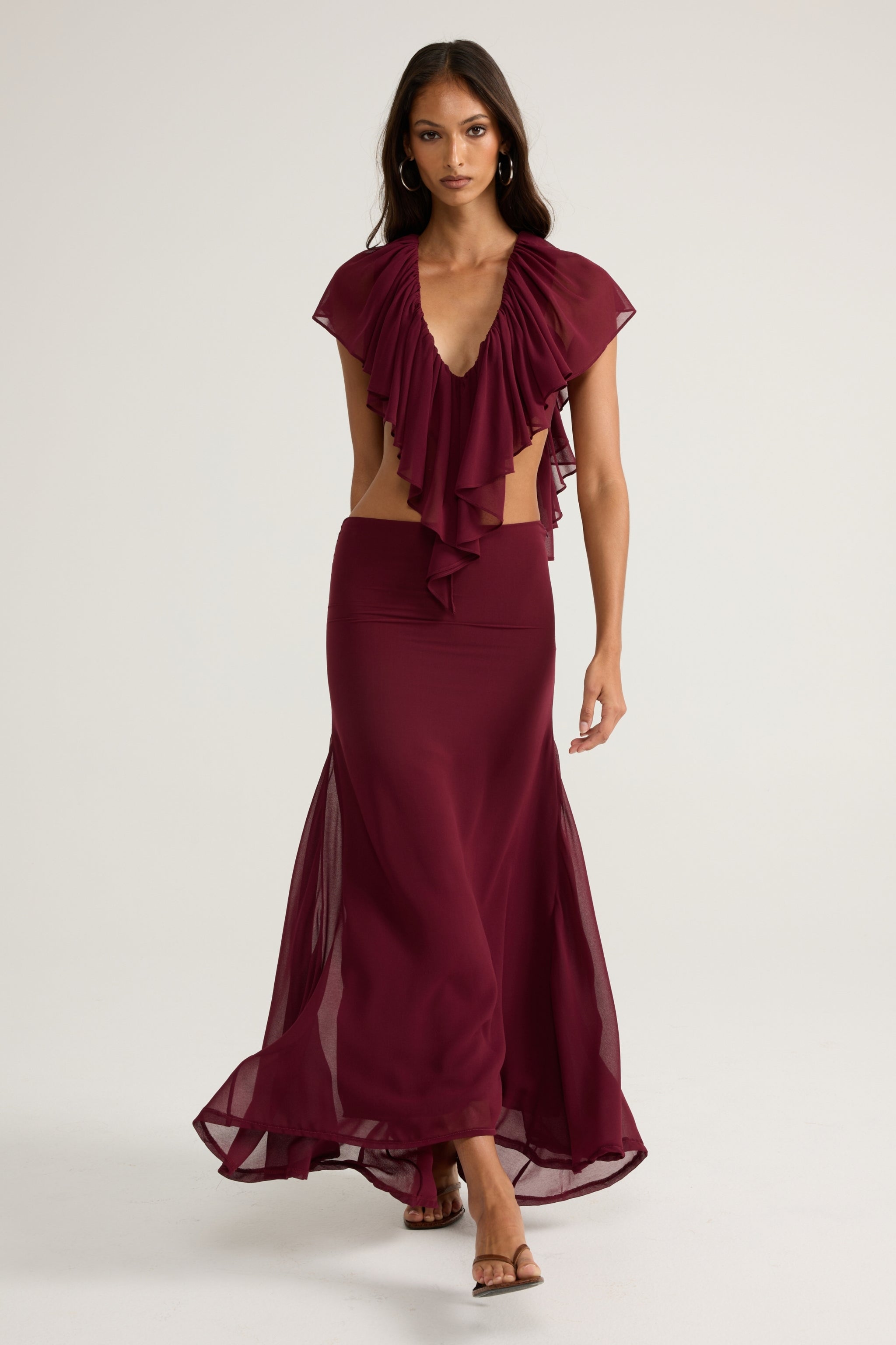 Clover Skirt - Burgundy