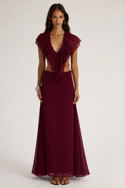 Clover Skirt - Burgundy