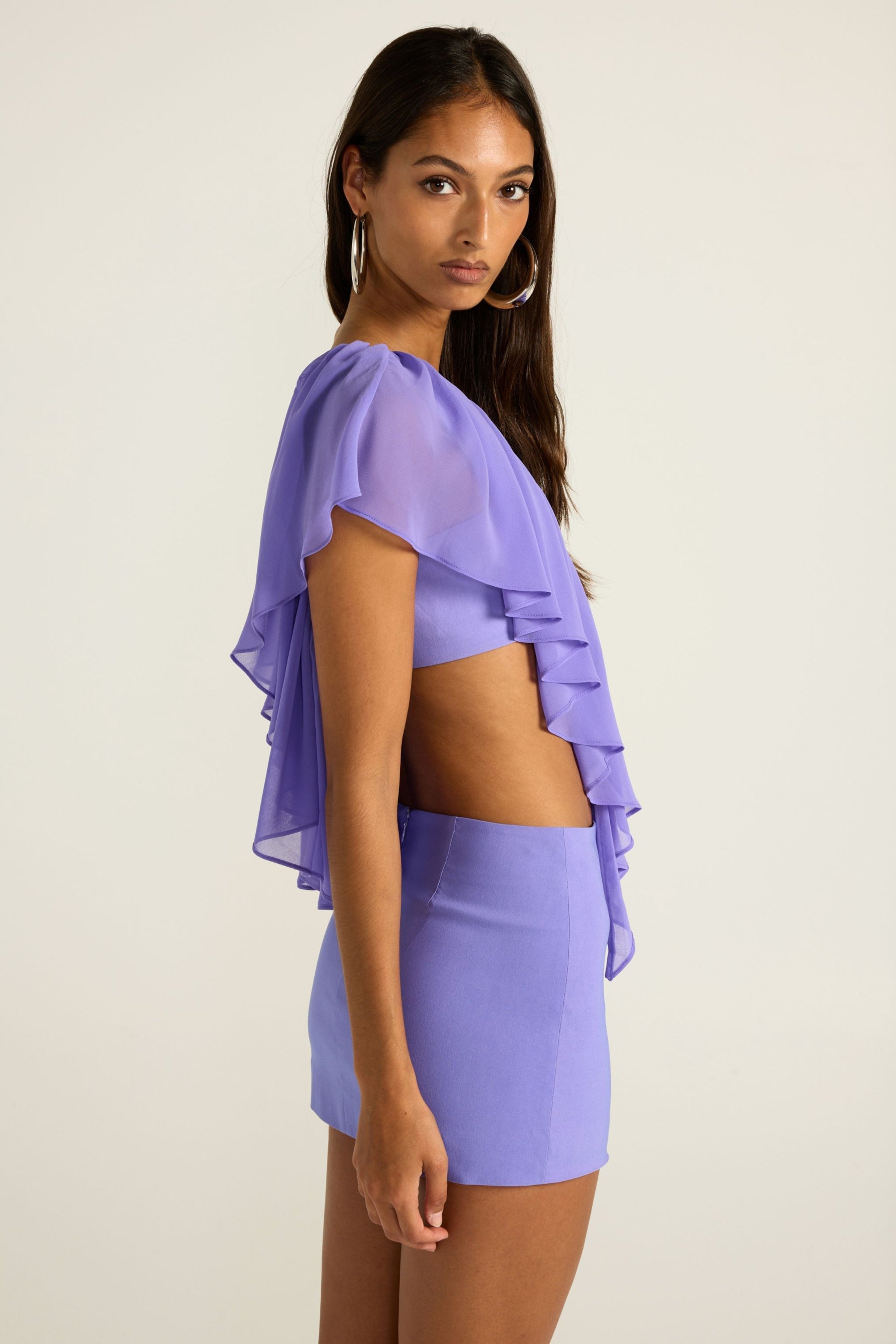 Clover Mini Skirt - Periwinkle