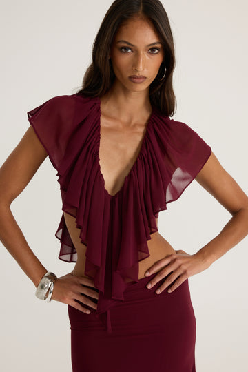 Clover Top - Burgundy