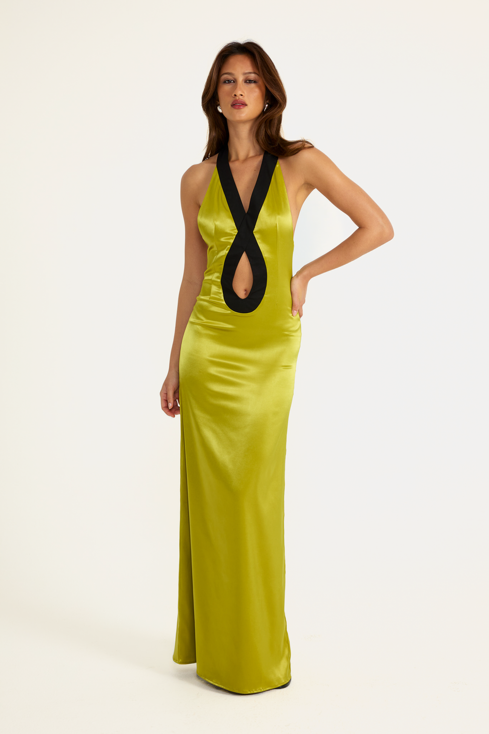 The Eugenie Dress in Chartreuse.