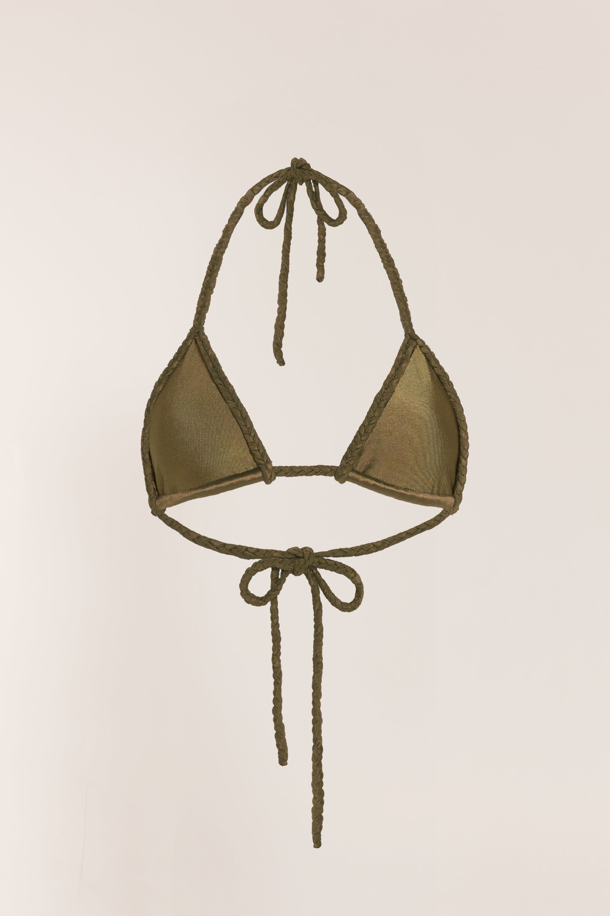 Pia Braided Bikini Top - Moss