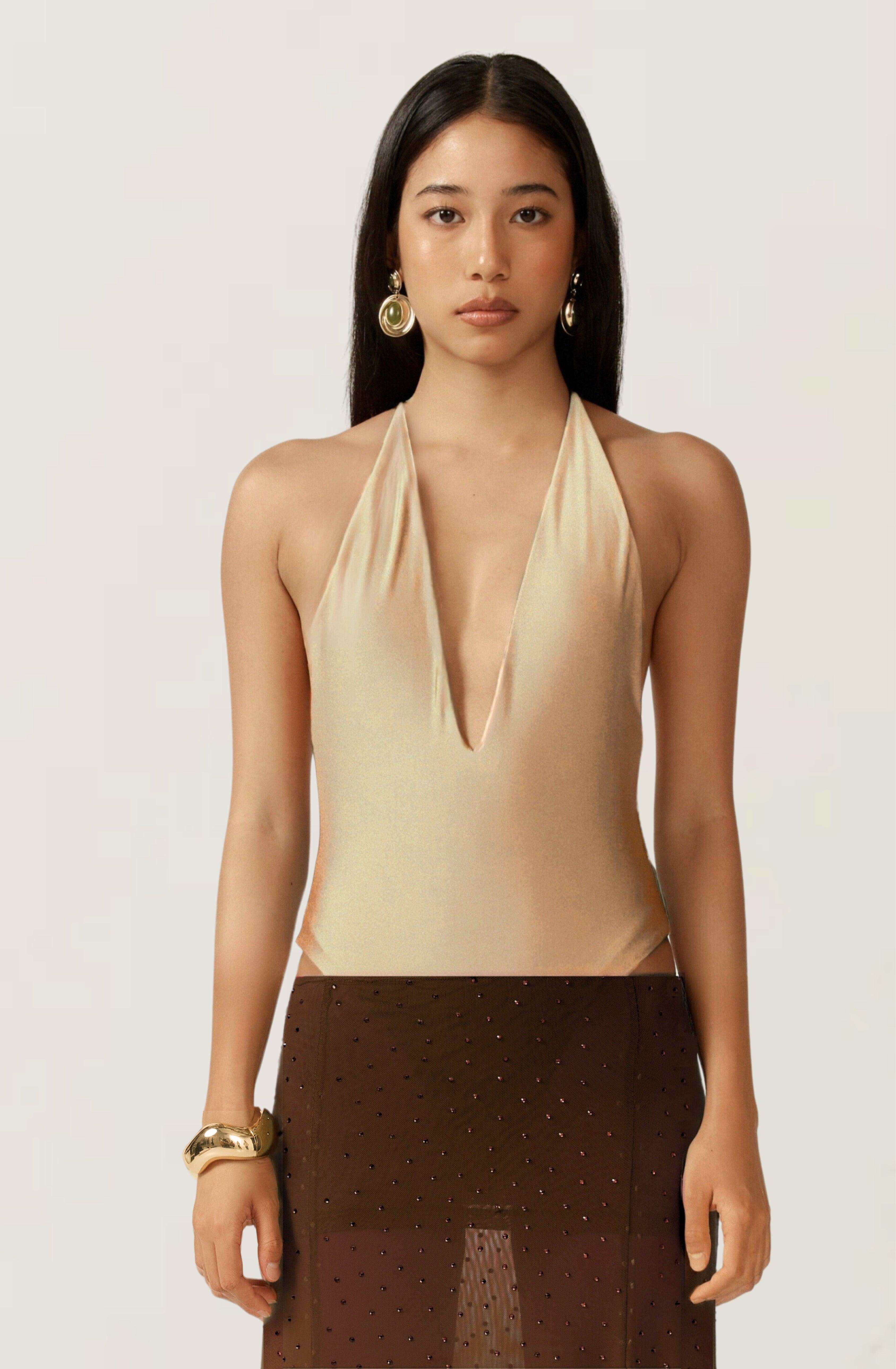 Vecchio swimsuit Gold