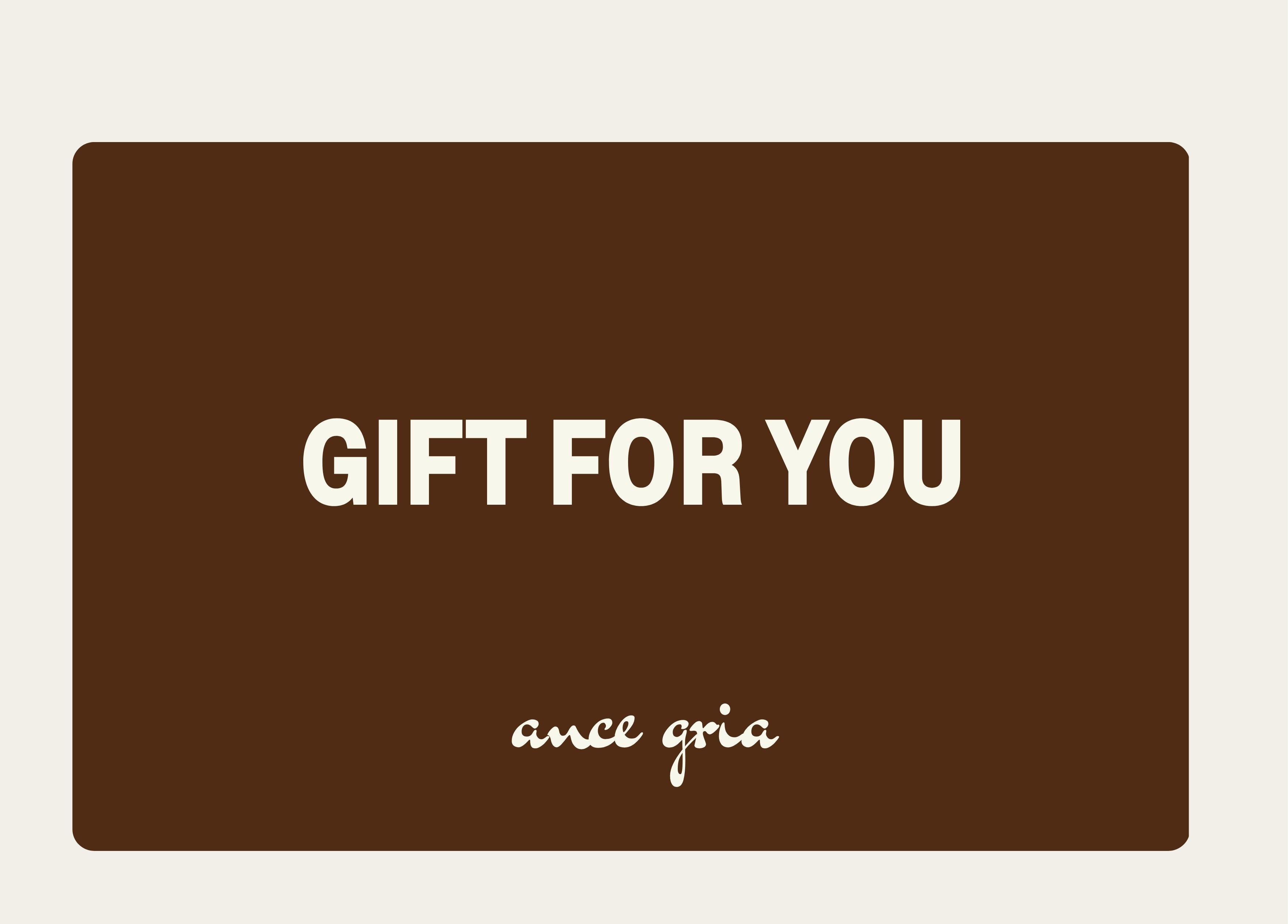 ance gria gift card
