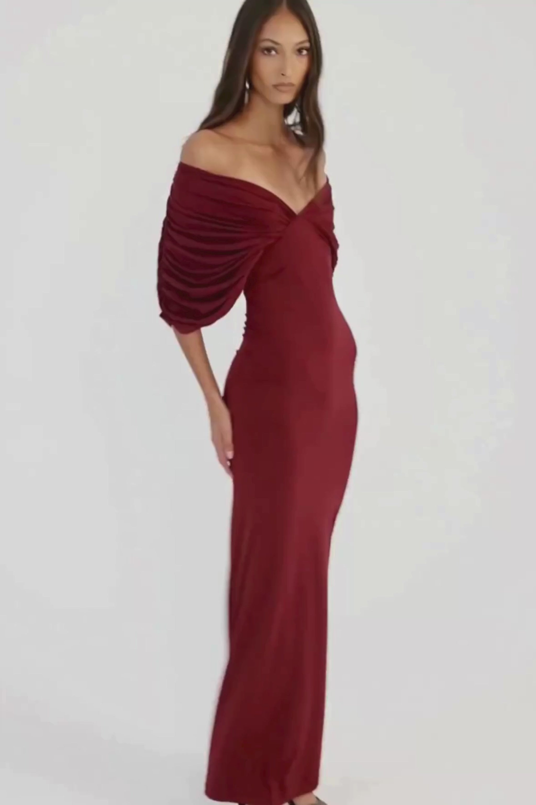 Neve Dress - Burgundy