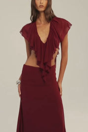 Clover Top - Burgundy