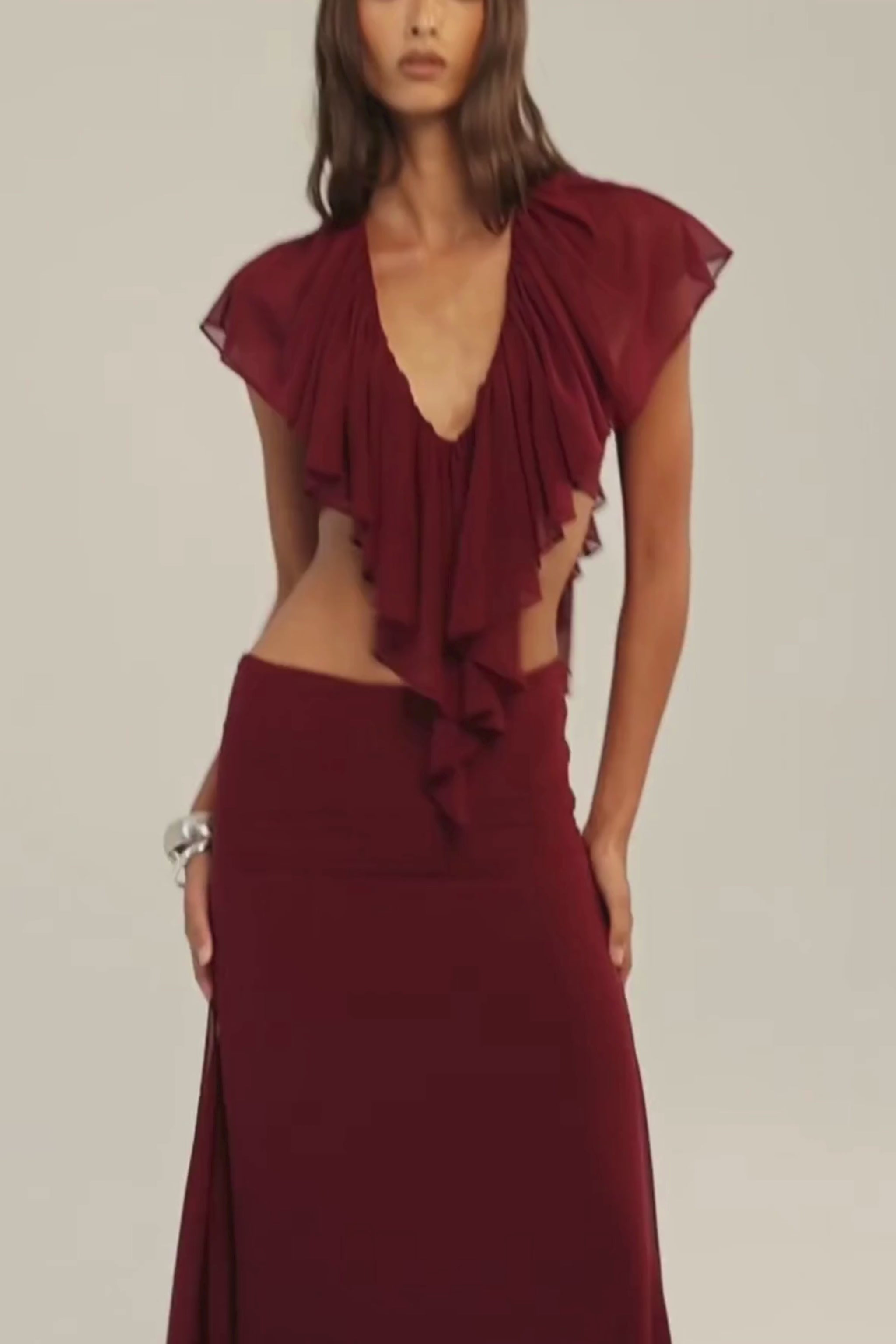 Clover Top - Burgundy